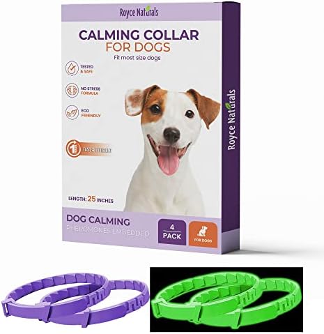 Trioak 4 Pack Gola calmante para cães, alívio da ansiedade de cães, colarinhos calmantes de cães do feromônio, alívio