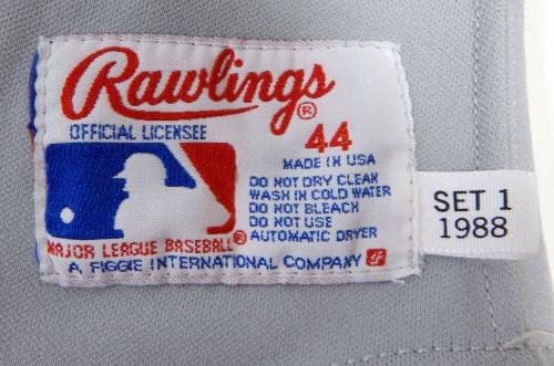 1988 California Angels Down 19 Jogo emitiu Grey Jersey 44 DP14436 - Jerseys de MLB usados ​​no jogo