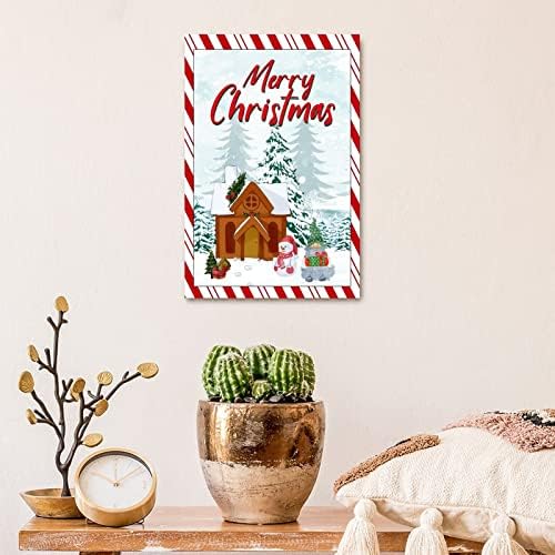 Decoração de portas de Natal Gnome Farm House Wood Sign de madeira Novelty Decoração de bandeja de pinheiro de pinheiro Presente