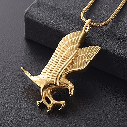 Colar de cinzas de animais de estimação de Yuanyiran - Personalidade Animal Eagle Ash Charm Cremação Jóias de Cremação, Pingente de