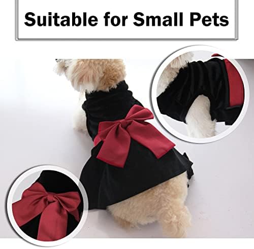 Vestido de cachorro com bowknot, modal de cachorro de cachorro de casamento de casamentos para férias de casamento vestidos