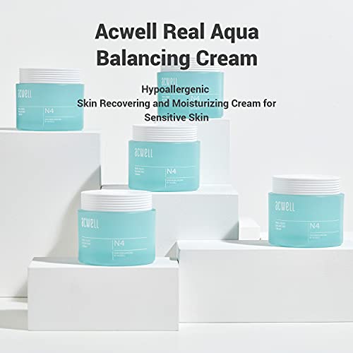 ACWELL Real Aqua Balancing Cream + Balanceamento e Hidratante Ampoura Facial Soro