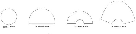 Conjunto de 4 cortador de argila de polímero, arco -íris, meio círculo, lua, cortador de argila de forma de arco