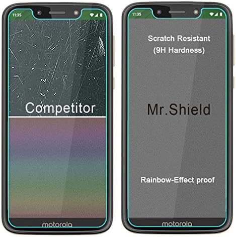 Mr.Shield [3-Pack] projetado para Motorola [Protetor de tela de vidro temperado] com substituição ao longo da vida
