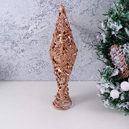 Veemon Star Tree Tree Tree Christmas Glitter Star Tree Tree, árvore de Natal Iron Star Star Glittering Rose Gold Natal Tree Ornament