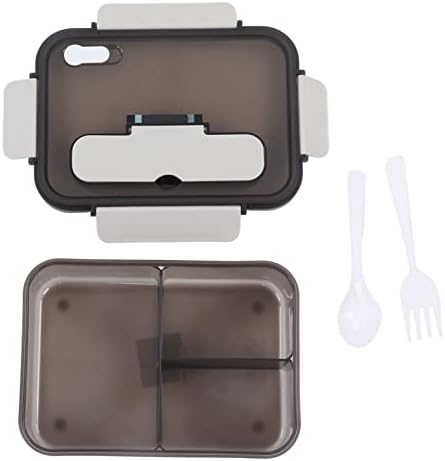 lancheira PLPLAAOO, lancheira de 1500 ml de grande capacidade Bento com colher e garfo, reutilizável, microondas, sem BPA e 3