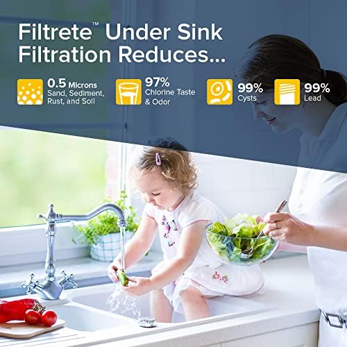 FILTRETE MAXIMANTO SOM SISTEMA DE FILTRAÇÃO DE ÁGUA DO SUCH 3US-MAX-S01 & ISPRING GA1-BN FAUCET DE OSMOSE REVERSA DE PROFIDADES DE DIREITO