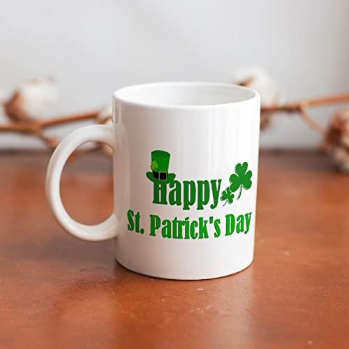 Feliz dia de caneca de caneca de caneca do dia de St.patrick, copo de chá de chá de chá engraçado para o escritório, homens