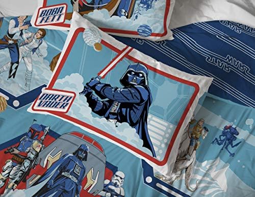 Jay Franco Star Wars Empire Strikes Back 40th Anniversary 7 peças Conjunto de cama cheia - Inclui edredom reversível