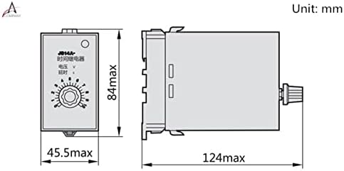 Kavju JS14A Electronic Time Relay Power on Treol Control Transistor Tipo de AC220V 120S Tipo de painel de contador de tempo