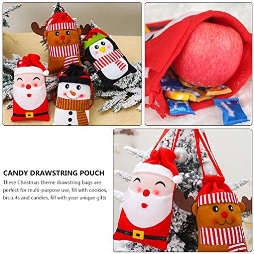 Cabilock Santa Presente Sack 2pcs Roupas Roupas Sacos de Candy Saltos Papouches Papouches Bolsas de Férias Árvores de Natal pendurados