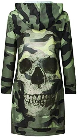 Vestidos de camisa com capuz de capa de camuflagem de Halloweeeen