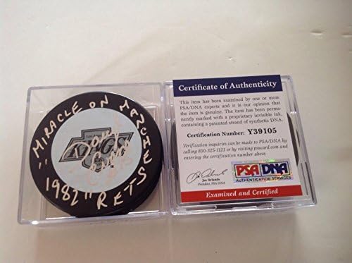 Daryl Evans assinou o La Los Angeles Kings Hockey Puck PSA DNA CoA autografado B - Autografado NHL Pucks