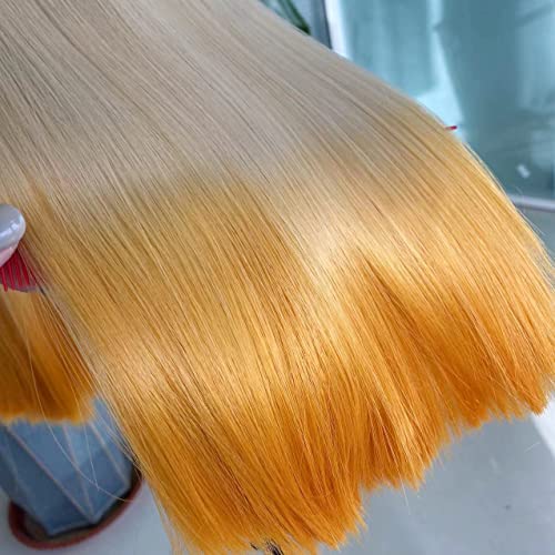 Cocofans ombre wig loira para mulheres meninas moda moda parte parte de renda sintética peruca de 16 polegadas com peruca