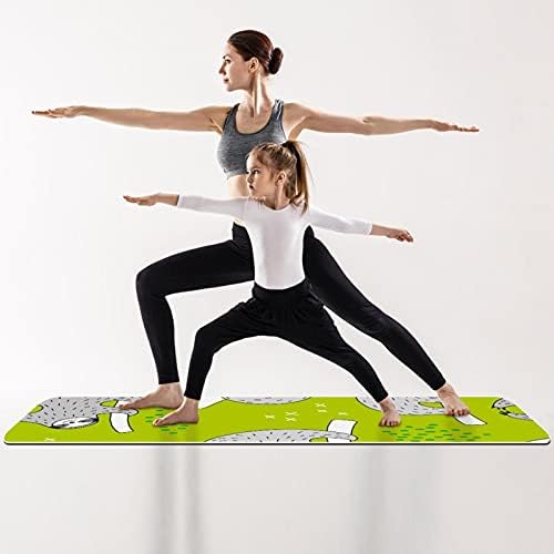 Mat de ioga extra espessa de 6 mm, fofo padrão de preguiça imprimida e ecologicamente correto TPE TATS MATS PILATES com ioga,