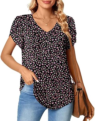 Charella Girls Graphic Relaxed Fit Tshirts Deep V Neck Spandex Bloups Tshirts Tshirts Louve Louve Summer Summer Fall Tshirts