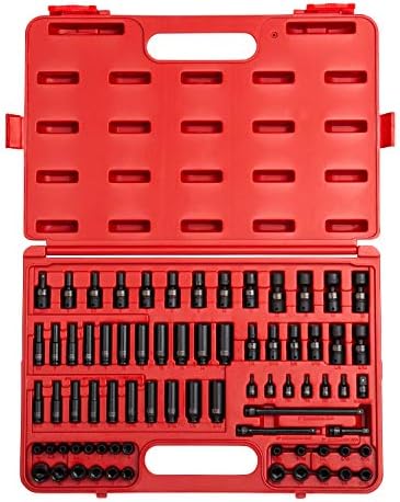 Sunex 2569, 1/2 Drive Master Impact Socket Set, 43 peça, métrica, 9mm - 30mm, padrão/profundo e 1874 1/4 Drive Mestre Fracionário e