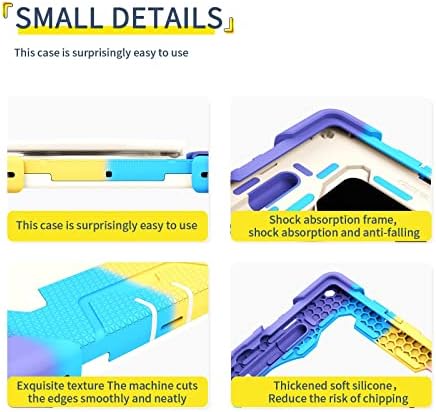Caso de proteção de comprimidos Caso Case compatível com Samsung Galaxy Tab S8 / Galaxy Tab S7, 360 ° Caixa de suporte de alça