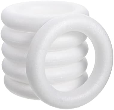 StoBok 6pcs Formulário de espuma Diy DIY, espuma de 8 polegadas Grinaldas de anel Ring redonda anéis de espuma redonda diy anéis