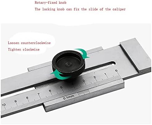 Quul 0-200mm/0-300mm Pinça de marcação de aço carbono Woodworking Medição de medição de marcação Graduação de 0,1 mm Regra