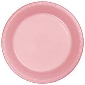 Toque criativo de conversão de placas de plástico em cores suprimentos de festa, 7 , rosa clássico
