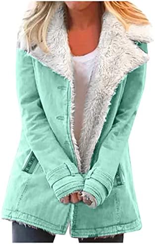 NDVYXX Womens Sherpa jaqueta de grandes dimensões Sherpa Casaco de Teddy Fuzzy Fuzzy com bolsos Cardigan com capuz frontal aberto