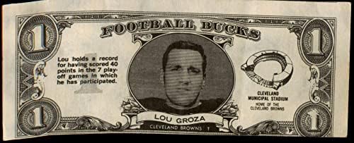 1962 Topps 38 Lou Groza Cleveland Browns-FB VG Browns-FB Ohio St St.