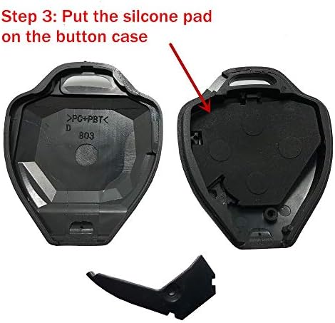 Chave de substituição Horande Casa FOB Shell & Pad Se encaixa Toyota Scion RAV4 2008-2013 Avalon / 2007-2011 Camry / 2008-2013