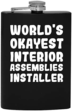 Instalador de assemblies interiores mais ok -ok - 8oz de quadril de quadril de 8 onças de álcool