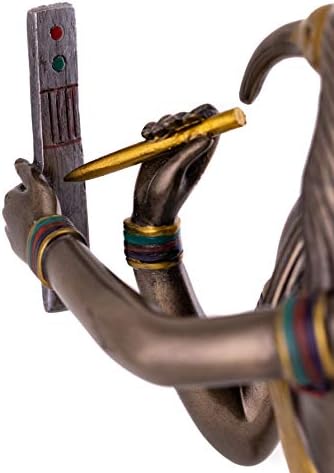 Coleção Top Thoth estátua - Antigo deus egípcio do conhecimento e escultura da sabedoria em bronze de elenco frio premium -
