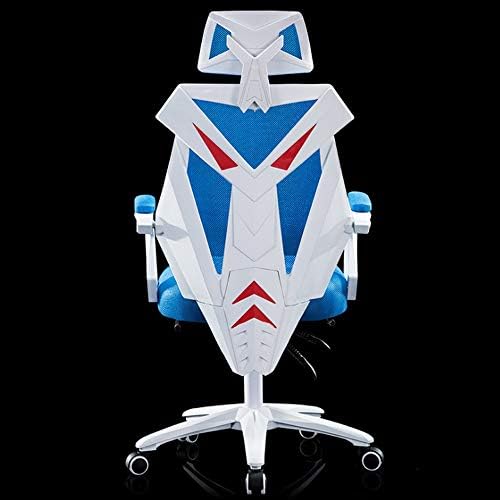 Paddia Racing Gaming Office Chair com massagem Lombar Suporte, Cadeira de mesa ajustável de 360 ​​° ergonômico, couro