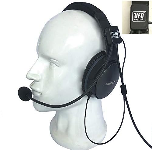 UFQ Av Mike-2 fone de ouvido de aviação Microfone para Bose QC25 QC35 Sony MDR 1000X Free com uma bolsa de fone de ouvido também com