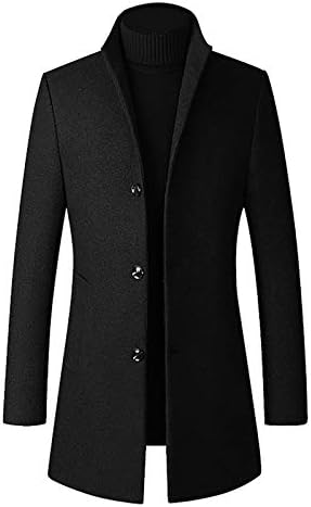 FSAHJKEE ABRIGO DE INVIERNO PARA HOMBRE, Jaqueta masculina, Moda Winter Warm Coats Longsleeve Fit Regular Parka Casacos