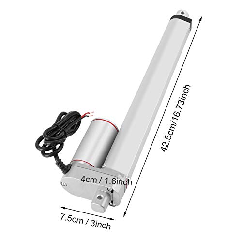 Atuador linear 12V, 750N Atuador linear DC 12V Motor elétrico de elevação 300 mm Atuador linear de serviço pesado