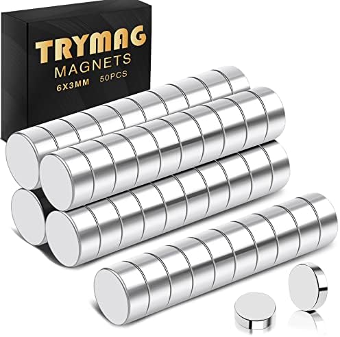 TryMag 80pcs 5x3mm ímãs de geladeira pequenos com 50pcs 6x3 50pcs ímãs