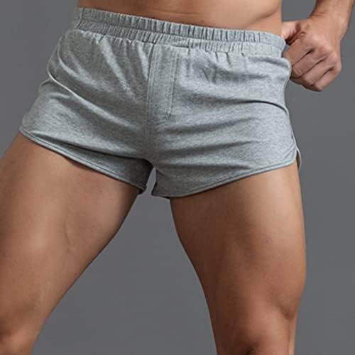 Shorts boxer bmisEgm para homens pacote masculino de verão calça de algodão de cor sólida faixa elástica solta seca rápida meu