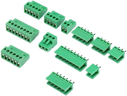 5set 3,96mm Kits de conector 5pin Kits de conectores retos Blocos verticais Blocks de conector Kits de parafuso PCB Pin