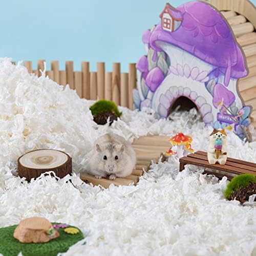 Cama de papel de papel hamster de Jousonty 1 lb, forros de gaiolas de controle de odor limpo e aconchegante para