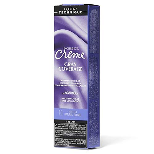 L'Oreal Excellence Creme Permanent Hair Color, Cinza de cinza clara nº 9 1/2.1, 1,74 onça