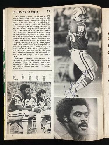 Joe Namath assinou o Yearbook 1972 Jets Football W Ewbank Maynard +36 Auto Hof JSA - Revistas NFL autografadas