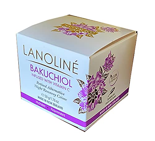 Lanoline Bakuchiol infundido com vitamina C retinol Alternative Night Recovery Cream 1.76oz