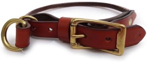Auburn Leathercrafters Round Combination Dog Collar Collar: bronzeado, tamanho: 1 x 22