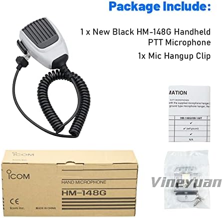 Vineyuan HM-148G Micropóneo Handheld PTT Pesado para ICOM ICF5061D ICF6061D ICF1721 IC2721 ICF9511 IC952 Radios