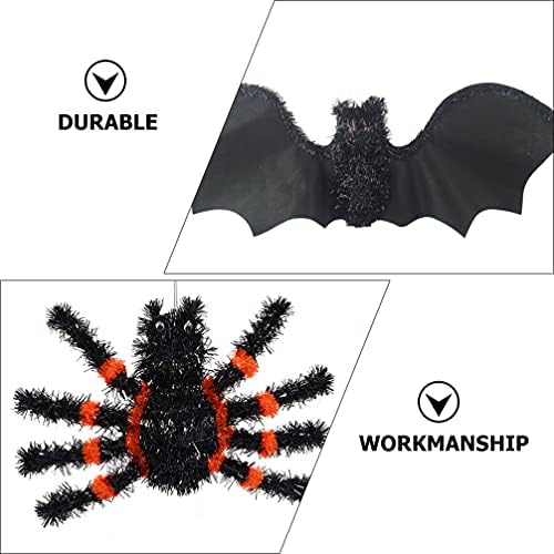 Toyvian Presente Ornamentos 3pcs Halloween decoração aranha Bat Wizard Hatar