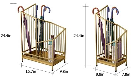 Xiangwen Umbrella Stand Rack, guarda-chuva oco e suporte da bengala, craque de guarda-chuva com bandeja de gotejamento, armazenamento