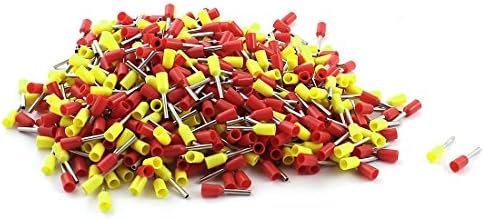 IIVVERR 640PCS E7508 20WG Conector de pino do terminal da cabeça do tubo pré -isolado 20AWG RED AMARELO (640PCS E7508