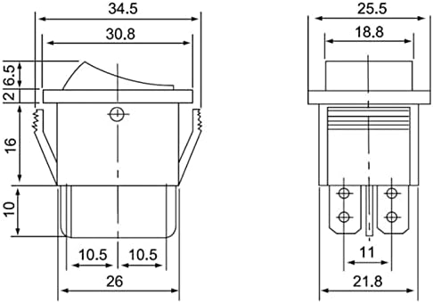 Cusível Rocker Switch KCD4 ON-OFF 30A/250V 16A/250V Pesado 4 pinos T85 Rocker Switch com luz 12V 24V 110V 220V 380V DIY Supplies