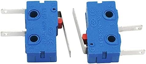 10pcs 5A 125 250V AC SPDT 1NO CURTO DE ALAVERAÇÃO CURTA BOTÃO Ação de Ação Snap Tipo 2 Mini Micro Limitamento KW11-3Z08