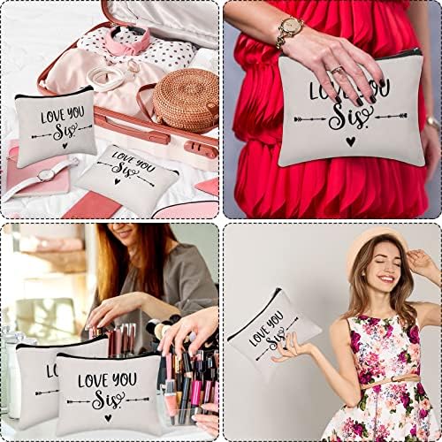 10 PCS Bolsa de cosméticos inspirados para meninas Você é amado Você é suficiente amor sua maquiagem Caso de maquiagem