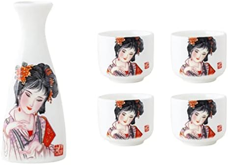 Decoração coreana Cerâmica Pote mais quente de licor: estilo japonês Aquecedor de vinhos de vinhos Vintage Copo de saquê de